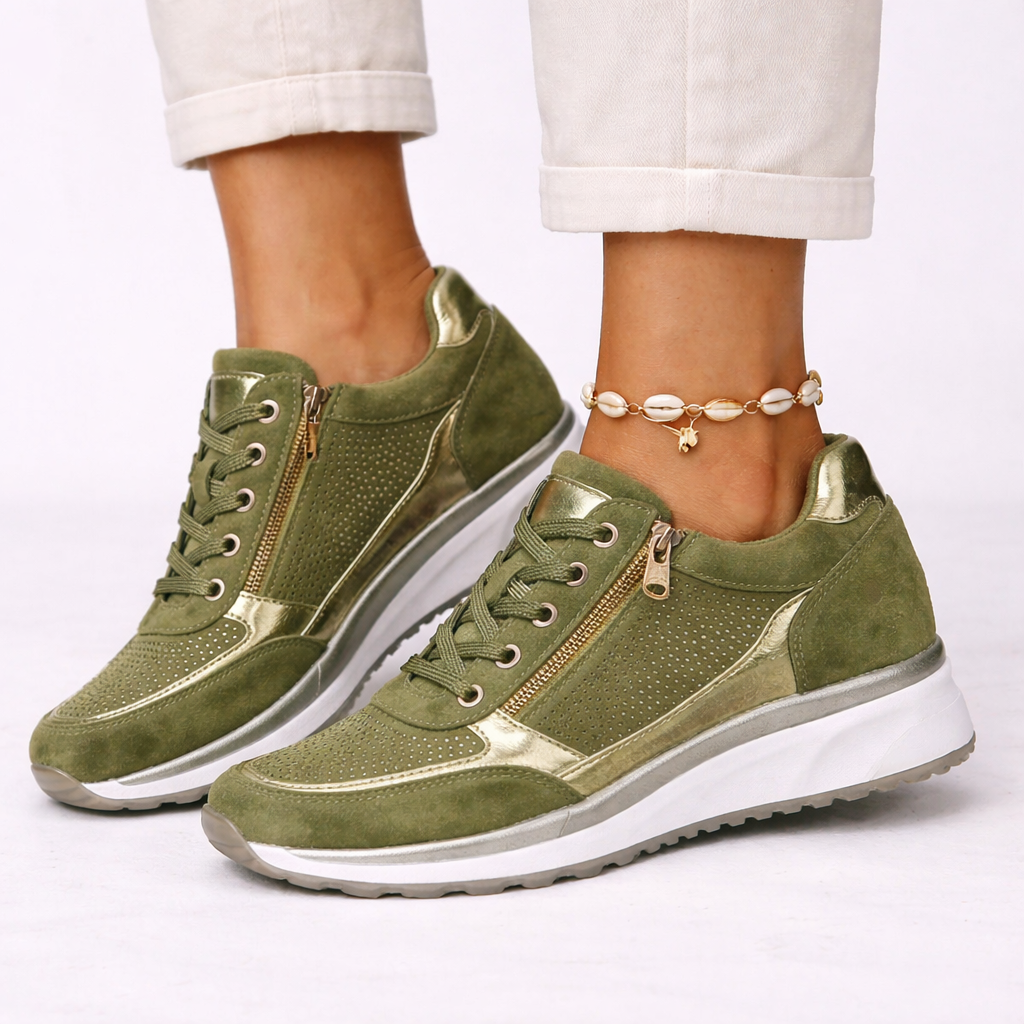 Wexa Women's Sneakers with Supportive Wedge Sole and Breathable Design 2