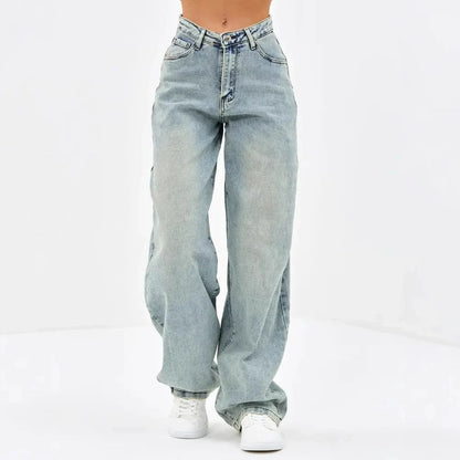 Willa Women’s Baggy Jeans with Relaxed Fit and Wide Leg Design 0
