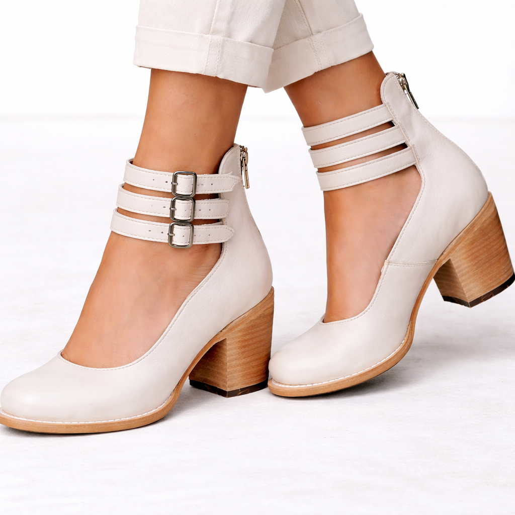 Willa Women’s Black Ankle Boots with Cushioned Insole and Block Heel 2