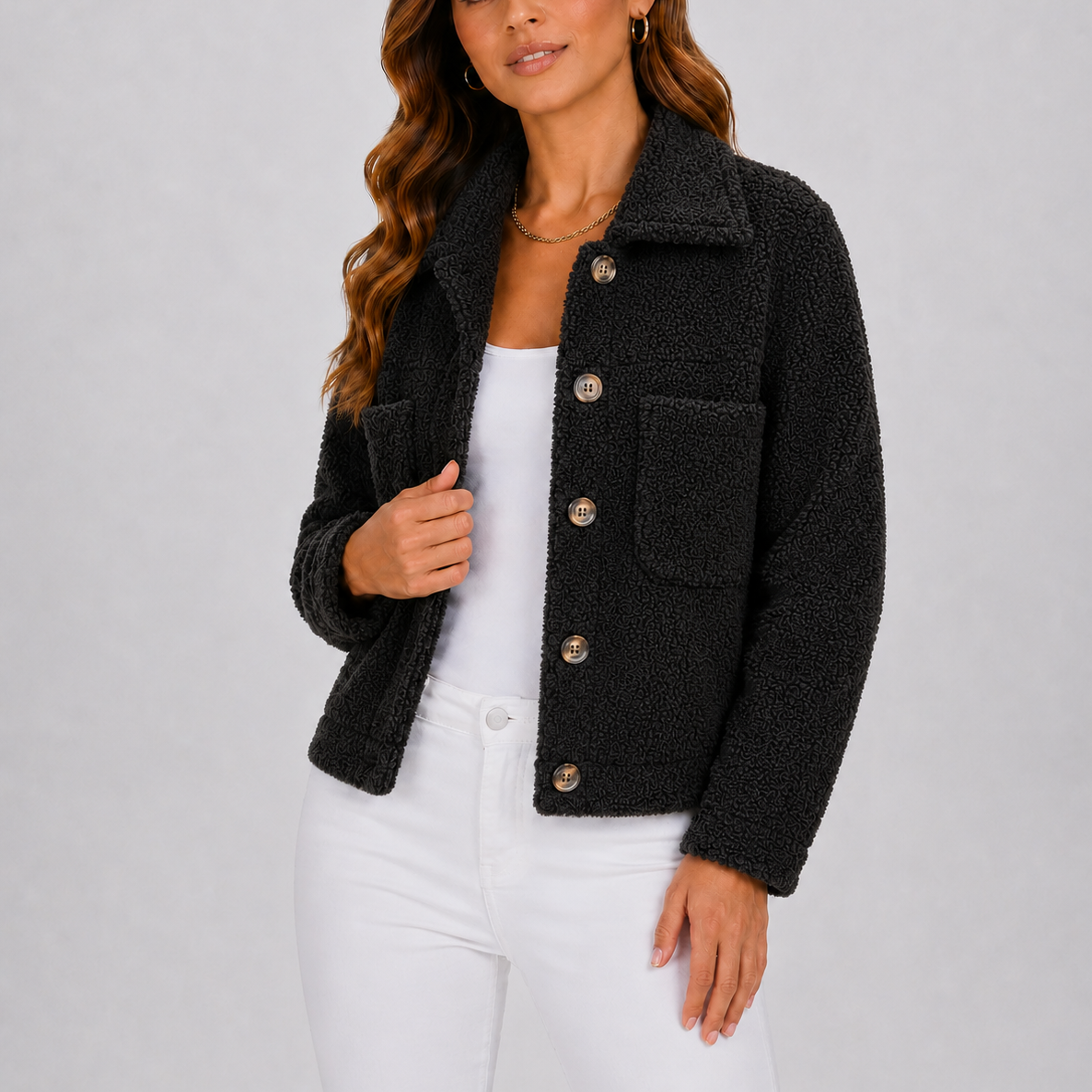 Willa Women's Blazer | Soft Knit, Autumn Jacket with Pockets 0