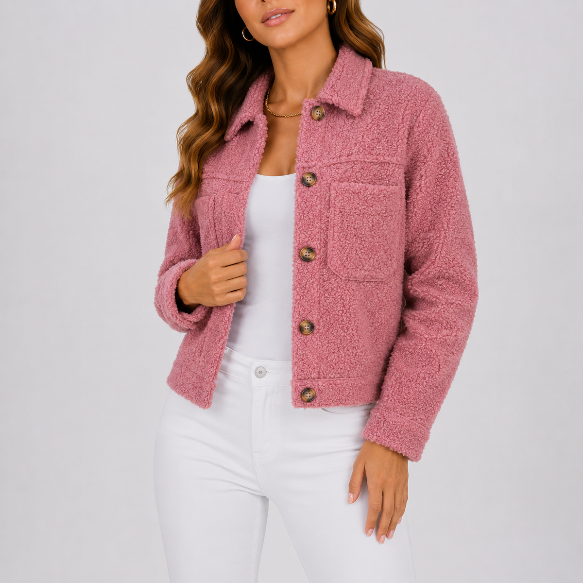 Willa Women's Blazer | Soft Knit, Autumn Jacket with Pockets 3