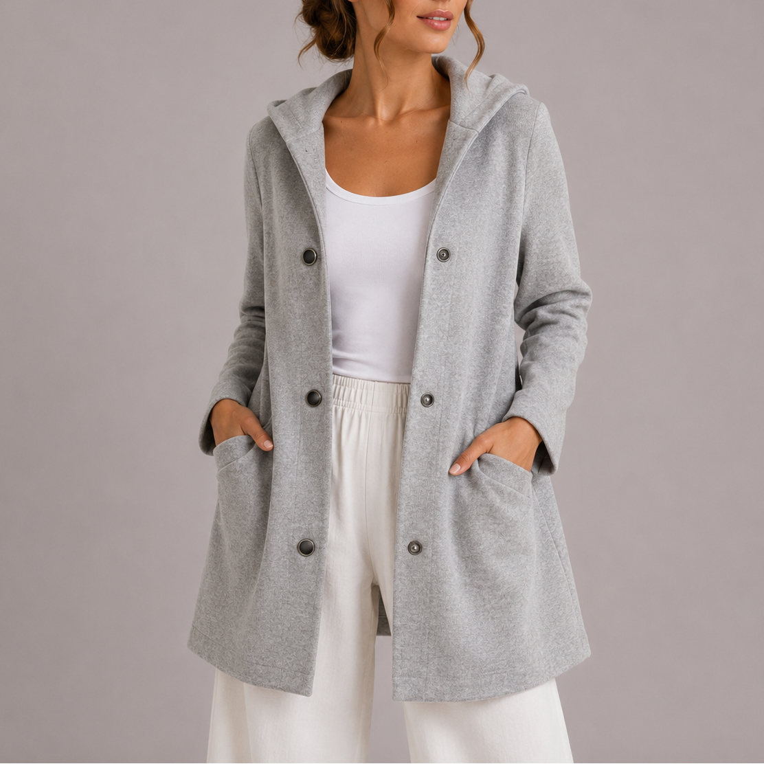 Willa Women's Cardigan | Hooded, Lightweight, Pocketed 1