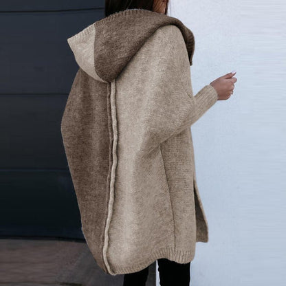 Willa Women's Cardigan | Soft Knit, Hooded Patchwork Design 2