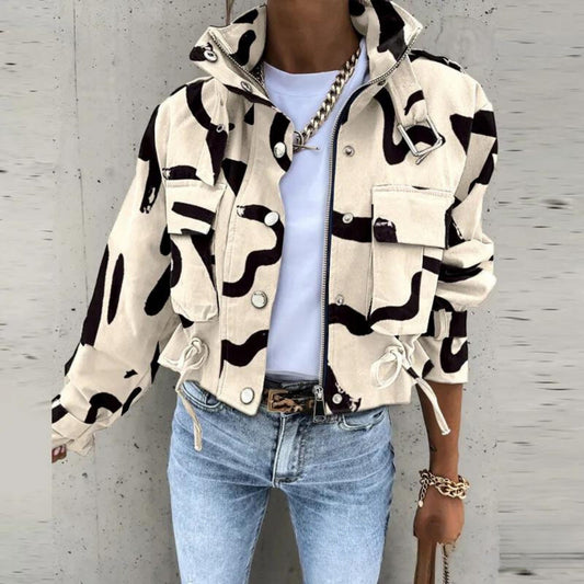 Willa Women's Cropped Bomber Jacket | Lightweight Urban Casual Outerwear 0