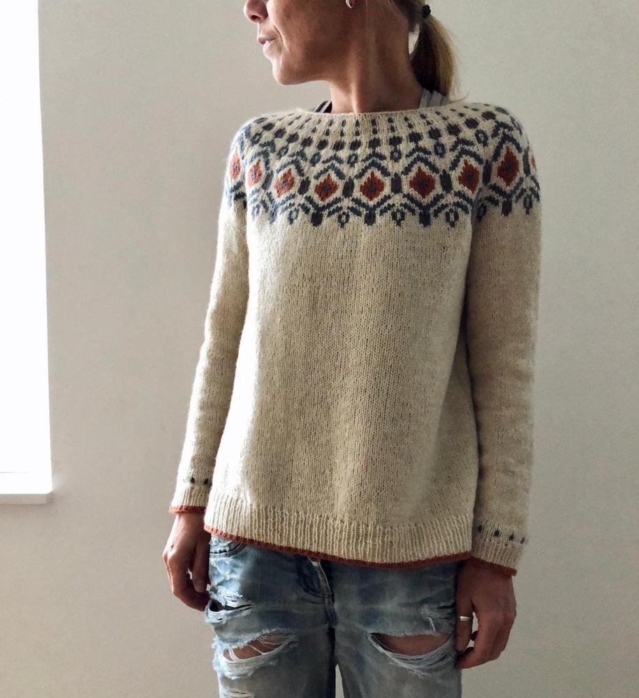 Willa Women's Knit Sweater | Soft Patterned Collar, Warm Autumn Wear 2