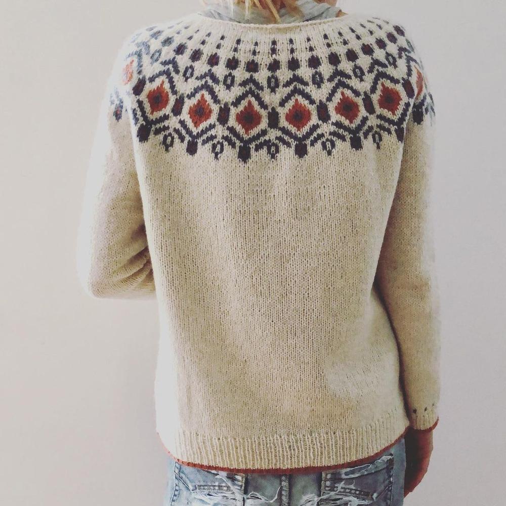 Willa Women's Knit Sweater | Soft Patterned Collar, Warm Autumn Wear 5