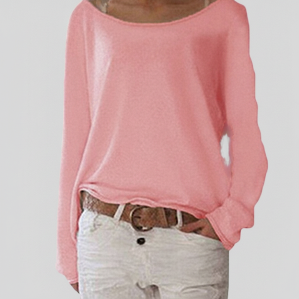 Willa Women's Lightweight Sweater | Boat Neck, Relaxed Draped Fit 0