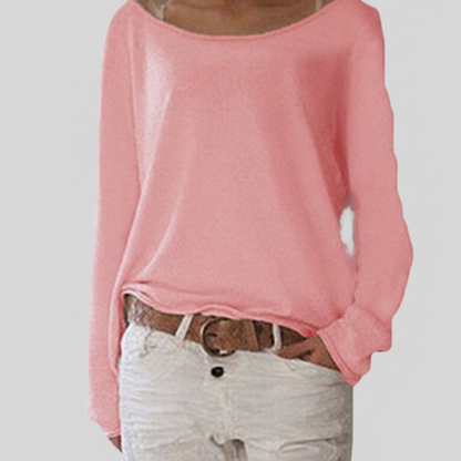Willa Women's Lightweight Sweater | Boat Neck, Relaxed Draped Fit 0