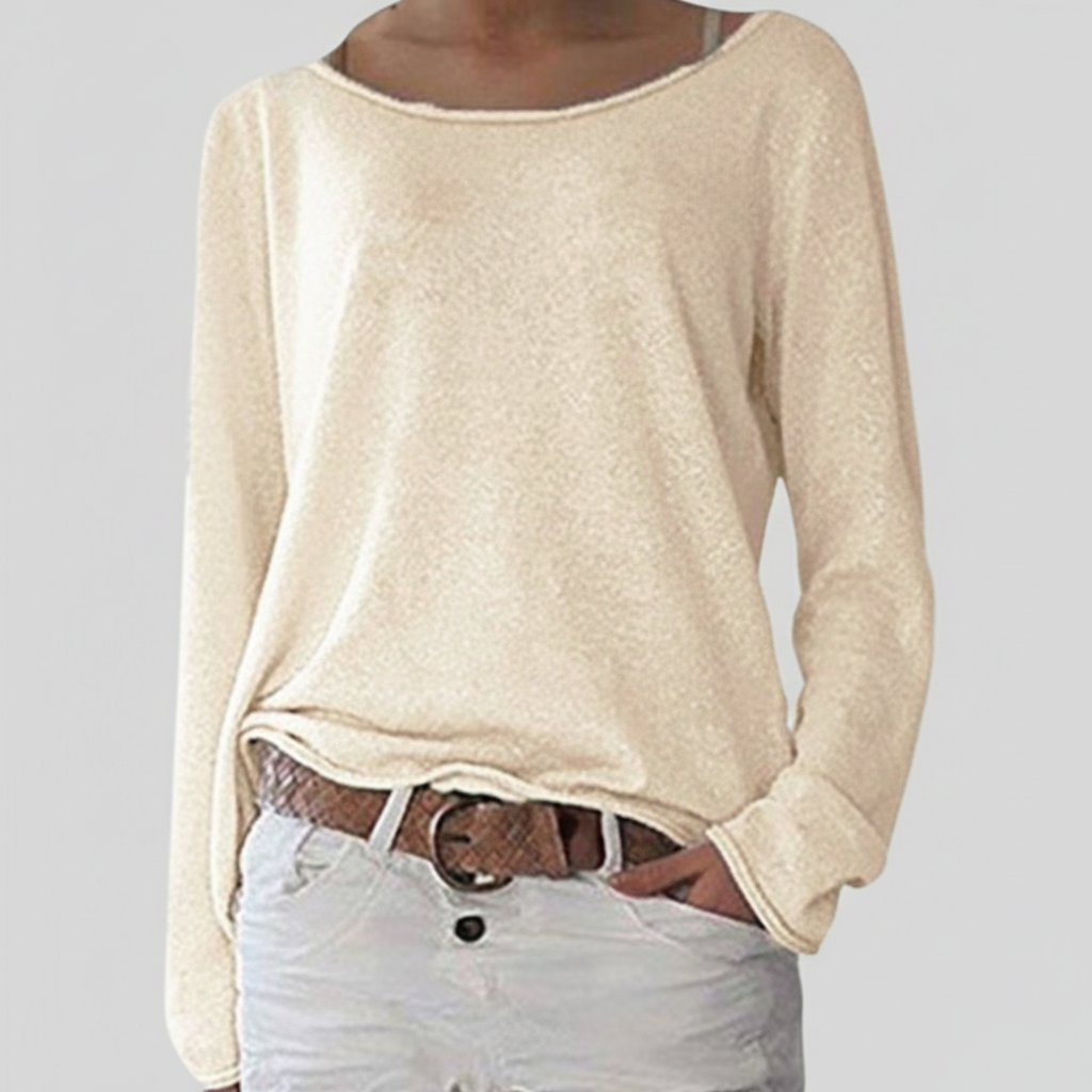 Willa Women's Lightweight Sweater | Boat Neck, Relaxed Draped Fit 2
