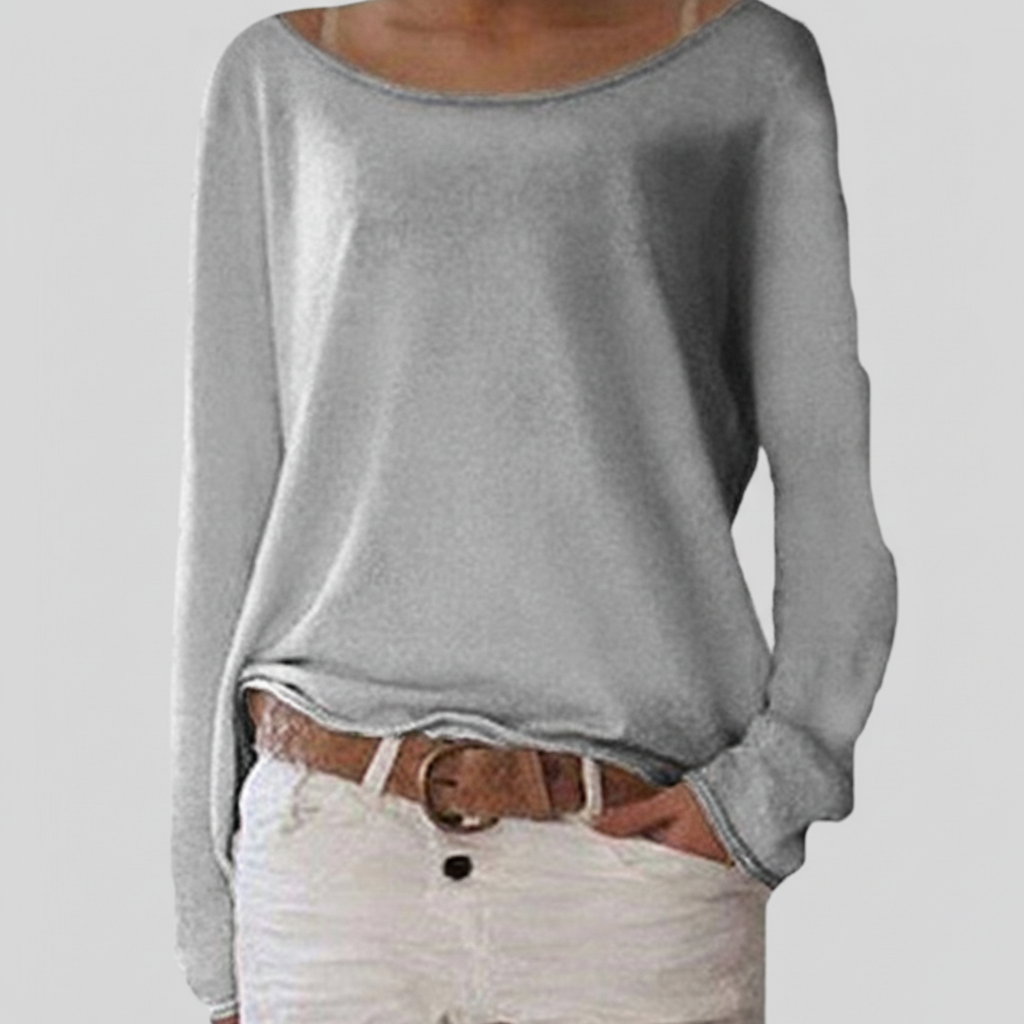 Willa Women's Lightweight Sweater | Boat Neck, Relaxed Draped Fit 3