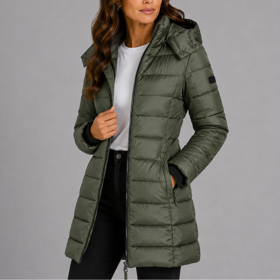 Willa Women's Long Puffer Jacket | Insulated Lightweight Winter Coat 4