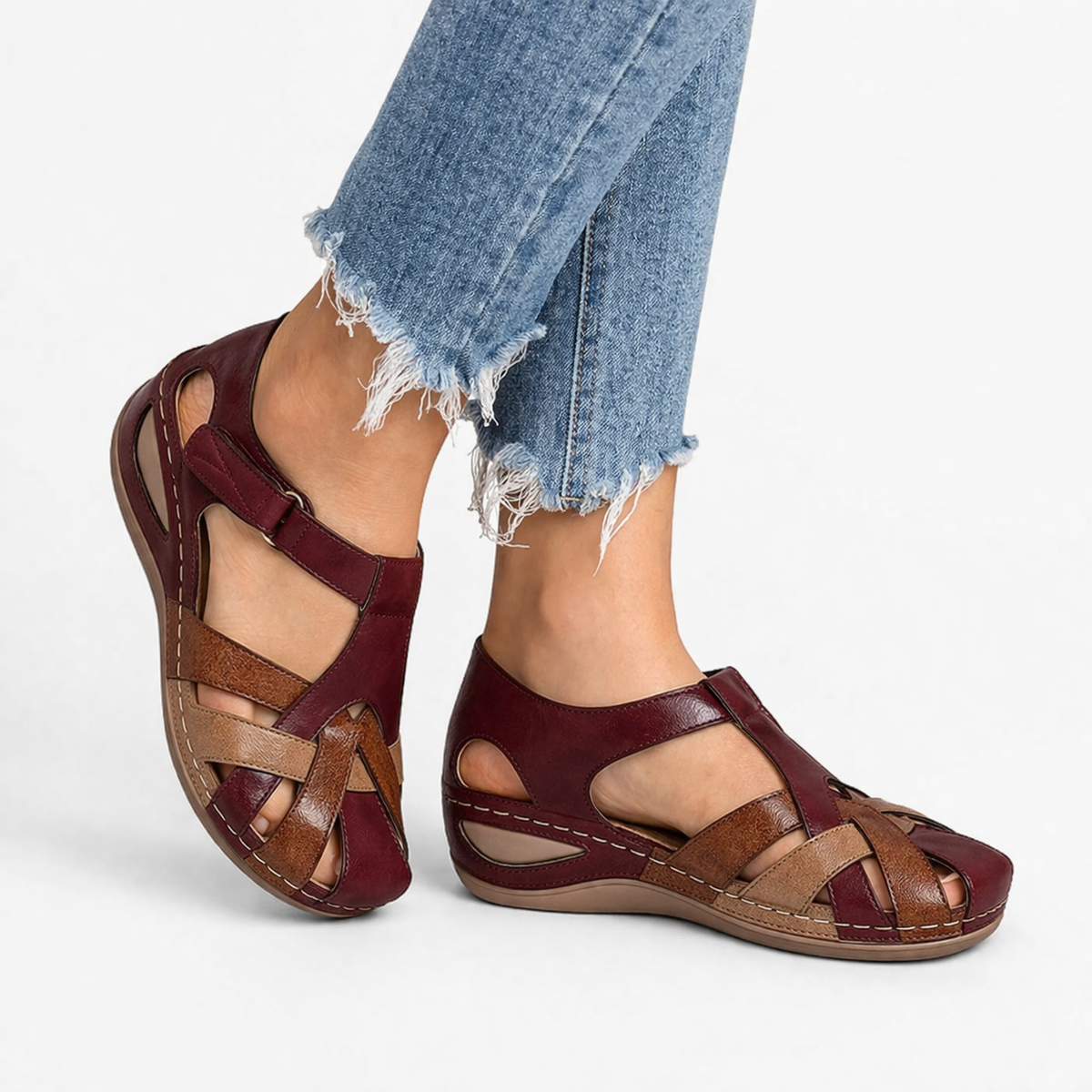 Willa Women’s Sandals with Cushioned Footbed and Adjustable Strap 1