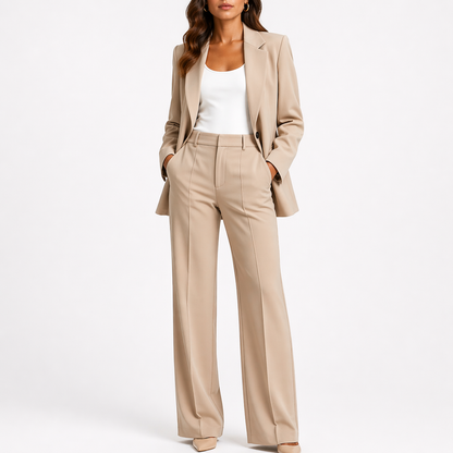 Willa Women’s Suit with Tailored Blazer and Straight-Leg Pants 1