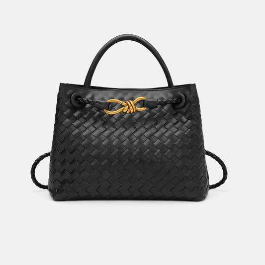 Willa Women’s Tote Bag with Woven Texture and Soft Vegan Leather Design 0