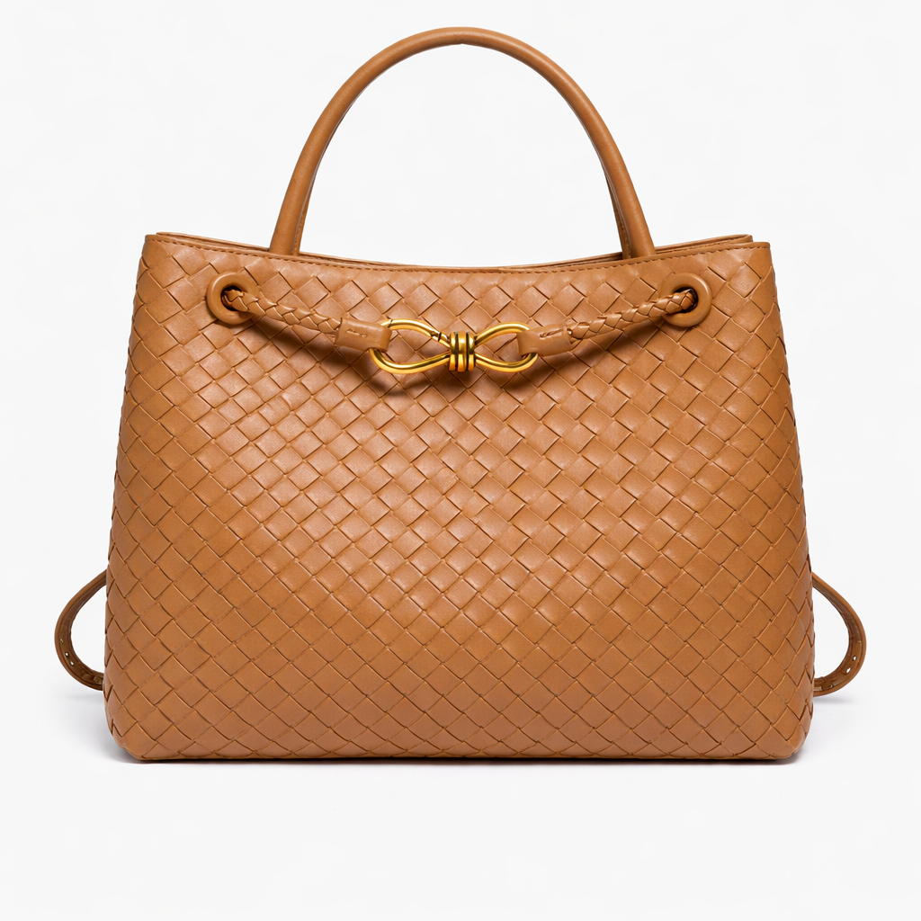 Willa Women’s Tote Bag with Woven Texture and Soft Vegan Leather Design 10