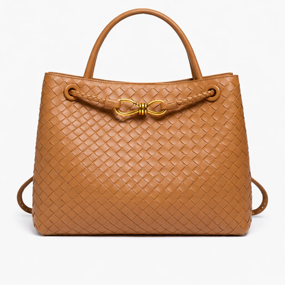 Willa Women’s Tote Bag with Woven Texture and Soft Vegan Leather Design 10