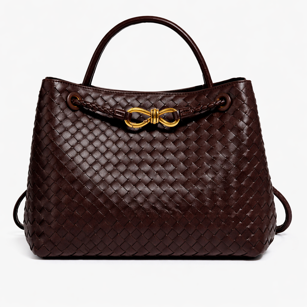 Willa Women’s Tote Bag with Woven Texture and Soft Vegan Leather Design 11
