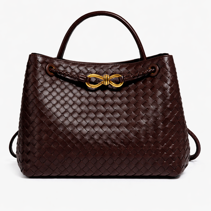 Willa Women’s Tote Bag with Woven Texture and Soft Vegan Leather Design 11