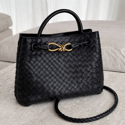 Willa Women’s Tote Bag with Woven Texture and Soft Vegan Leather Design 2