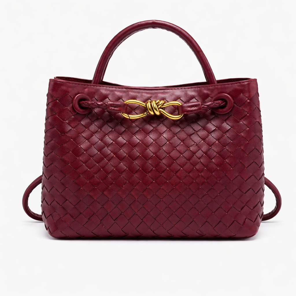 Willa Women’s Tote Bag with Woven Texture and Soft Vegan Leather Design 7