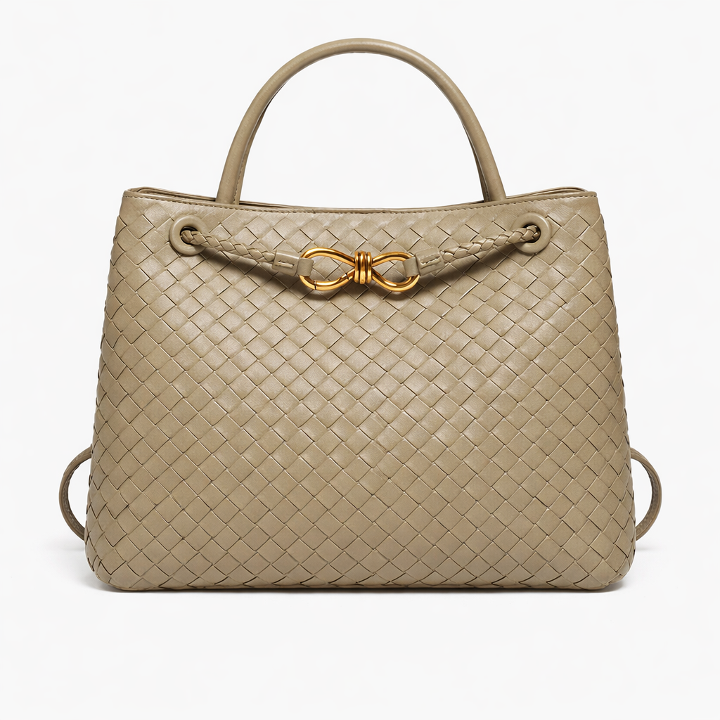 Willa Women’s Tote Bag with Woven Texture and Soft Vegan Leather Design 9