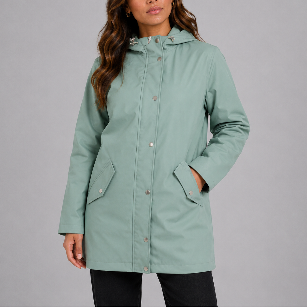 Willa Women's Waterproof Coat | Lightweight Mid-Length with Adjustable Hood 0
