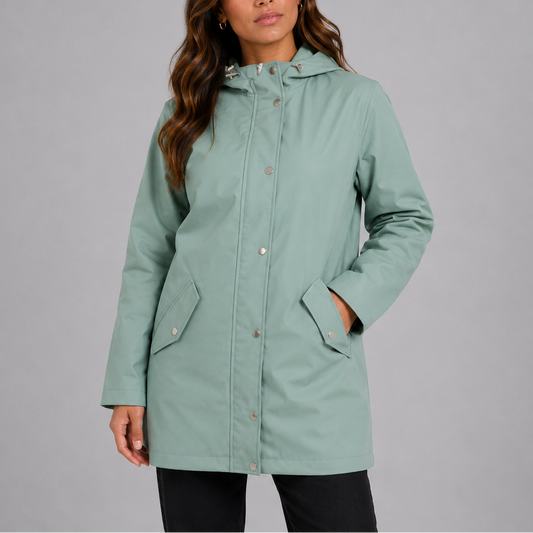 Willa Women's Waterproof Coat | Lightweight Mid-Length with Adjustable Hood 0