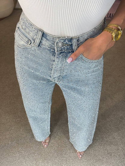 Willa Women’s Wide Leg Jeans with High Waist and Statement Detailing 4
