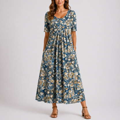 Willow Women’s Midi Dress with Floral Print and Relaxed Fit for Casual Summer Wear 1