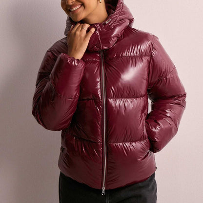 Wren Women's Black Puffer Jacket | Lightweight Quilted Hooded Coat 2