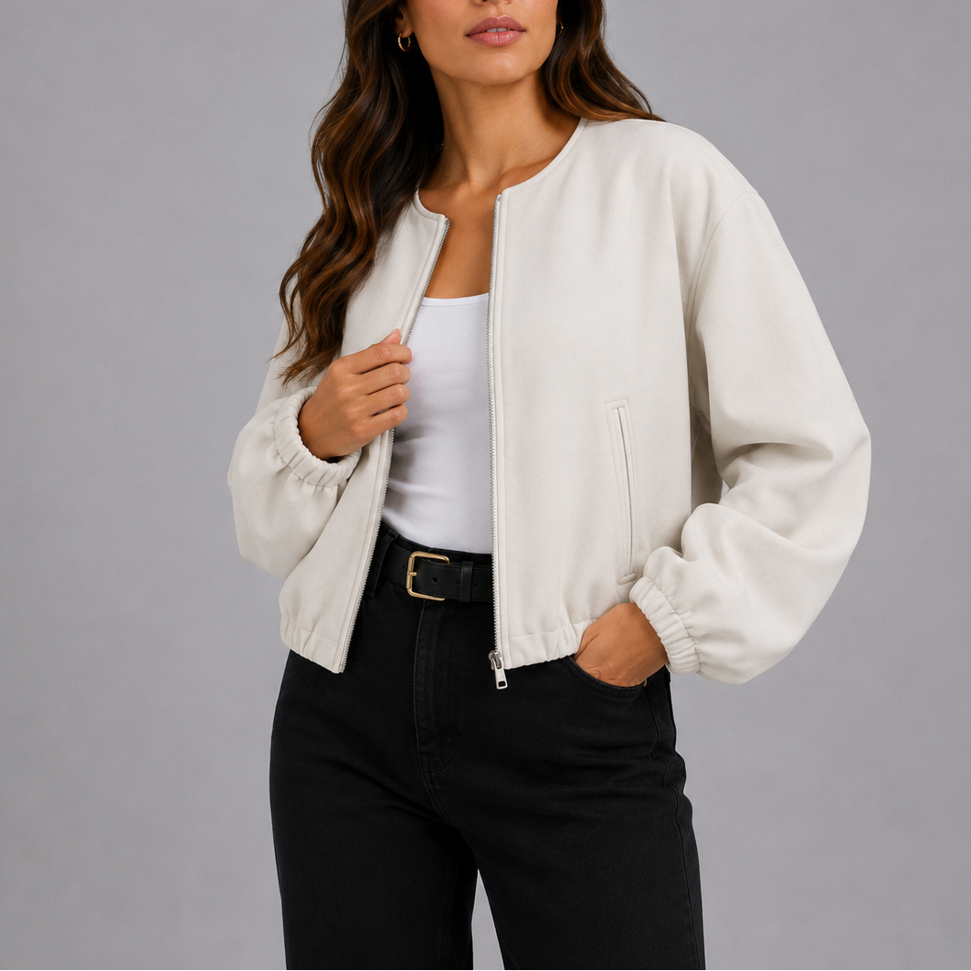 Wren Women's Jacket | Lightweight Bomber with Relaxed Fit and Side Pockets 2