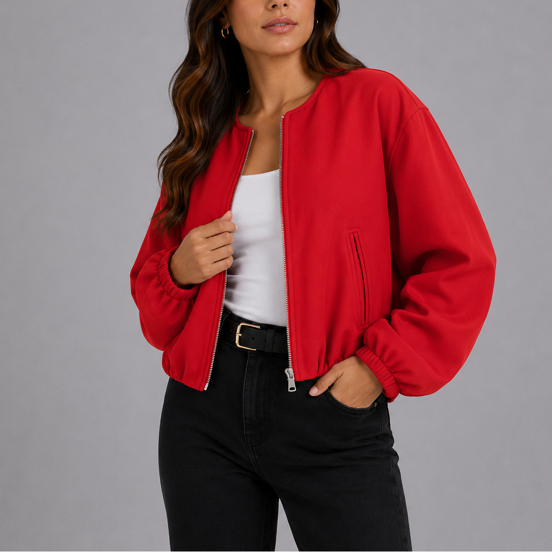 Wren Women's Jacket | Lightweight Bomber with Relaxed Fit and Side Pockets 4