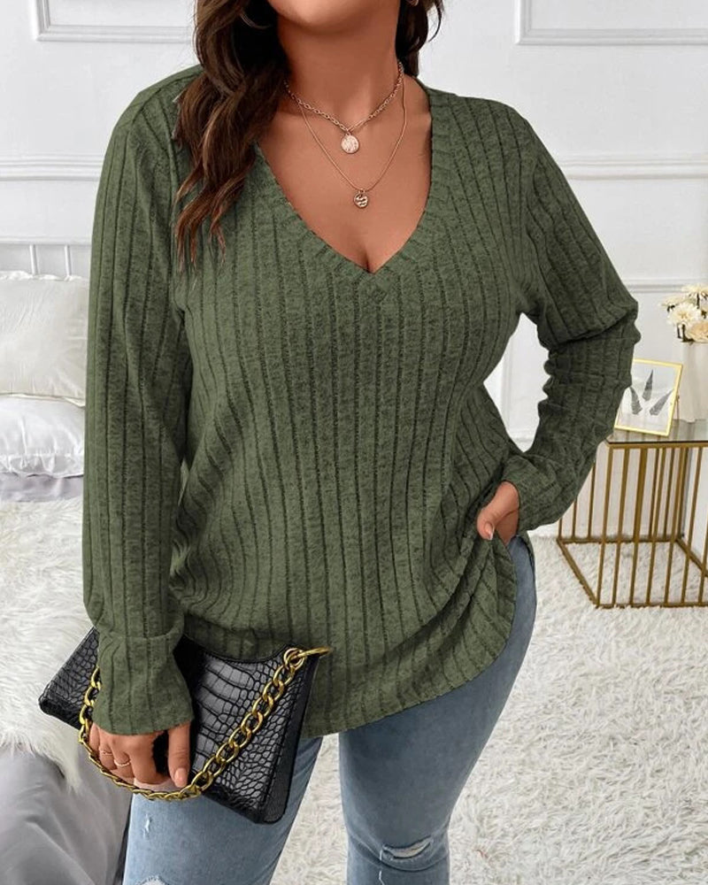Wren Women's Jumper | Soft Cotton Blend, V-Neck, Long Sleeve 4