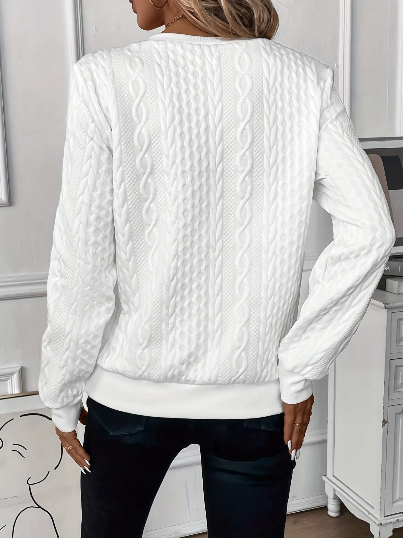 Zara Women's Sweater | Cable Knit, Slim Fit Zip-Up 8