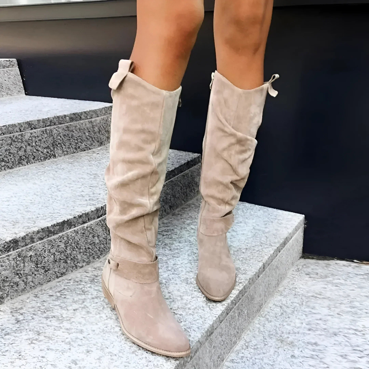 Zes Women’s Knee High Boots with Stylish Suede Finish and Cushioned Insoles 5