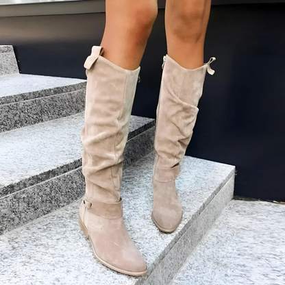 Zes Women’s Knee High Boots with Stylish Suede Finish and Cushioned Insoles 5